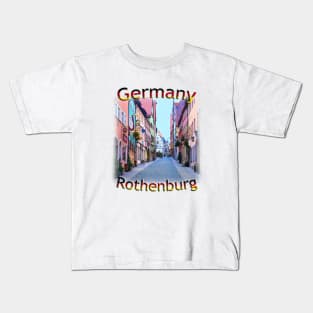 Germany - Rothenburg ob der Tauber streetscape Kids T-Shirt